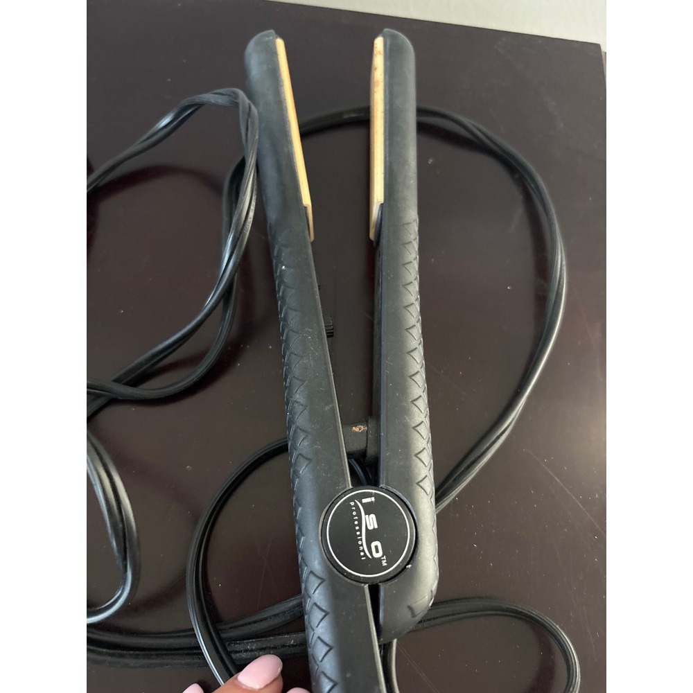 ISO Professional Ultra Flat Iron 1.25 Inch Ceramic Hair Straightener Black 450F